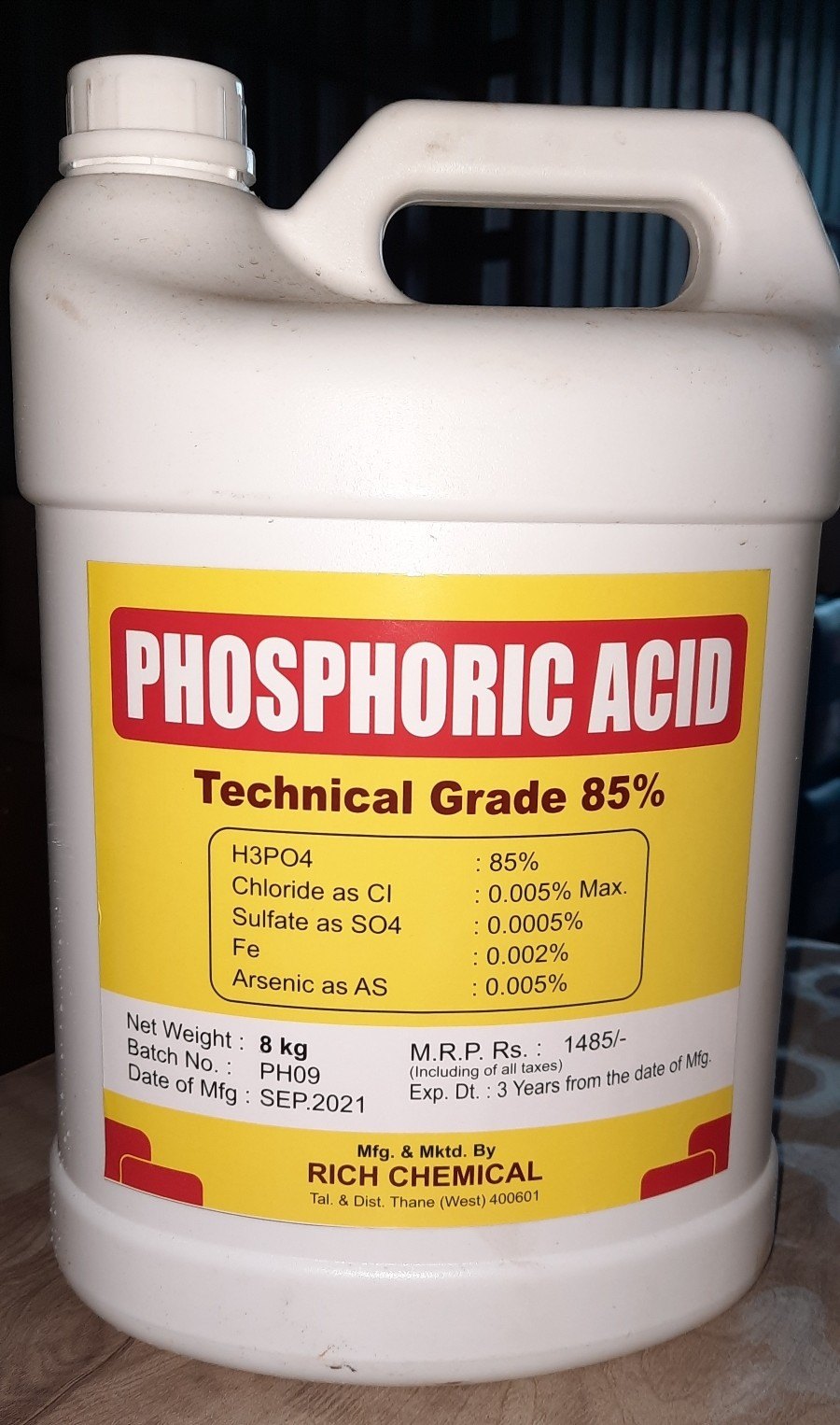 Buy Phosphoric Acid sds online - Omega Chemicals